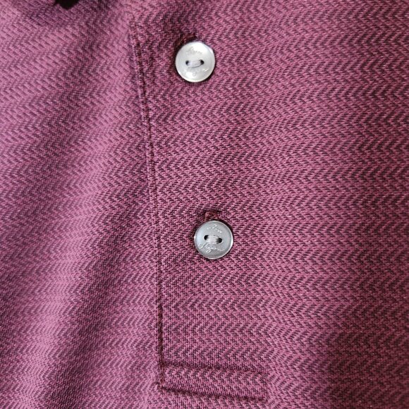 Ben Hogan Mens Performance Golf Polo Shirt SIZE M Plum Solid Short Sleeve‎ - Picture 4 of 8
